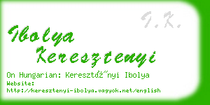 ibolya keresztenyi business card